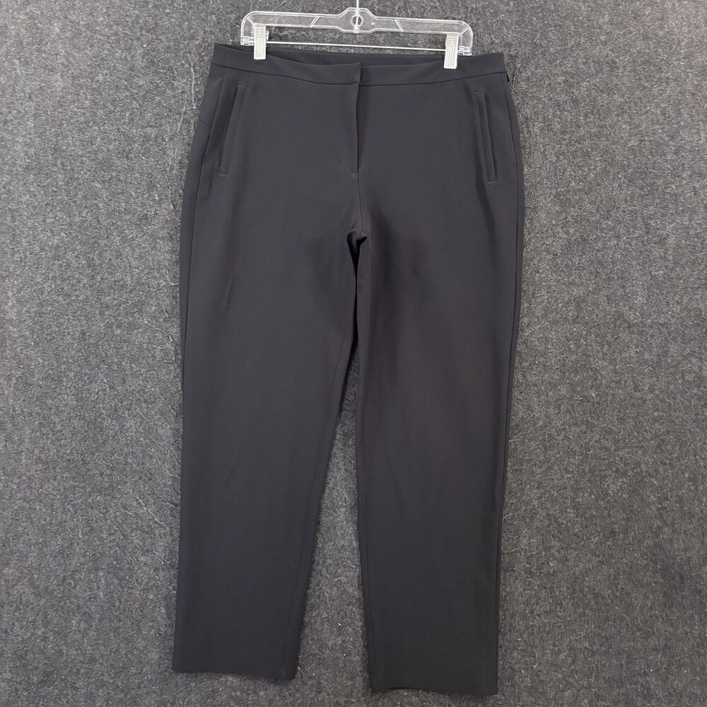 Lululemon On The Move Pants Women's 12 Black Knit Stretch Ankle Work Trousers